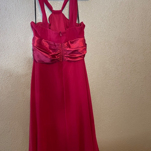 Red Dress with Satin - Picture 2 of 3